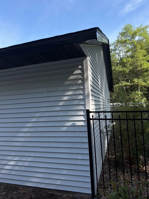 Black Seamless Gutters Restoration Project in Red Wing MN